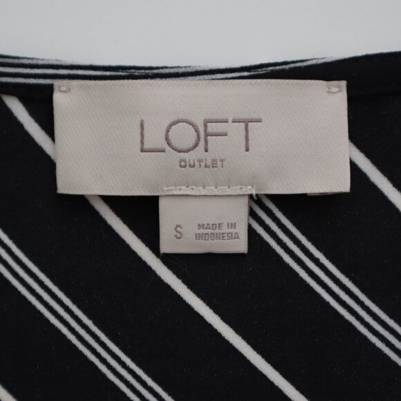 LOFT Striped Wrap Top with Waist Tie | S - Picture 2 of 6